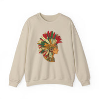 Aztec Warrior Head Illustration Unisex Sweatshirt