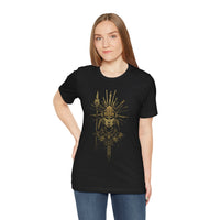 Golden Shaman Tribal Symbol Line Art Unisex T-Shirt