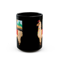 Sacred Llama of the Inca Andes Black Mug