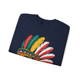 Aztec Feathered Skull Fiesta Illustration Unisex Sweatshirt