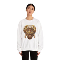 Aztec Golden Solar Deity Mask Unisex Sweatshirt