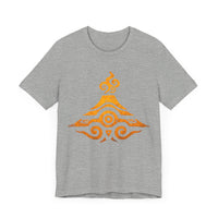 Tribal Volcano Spiral Smoke Glyph Style Unisex T-Shirt