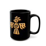 Aztec Eagle Warrior Symbol Illustration Black Mug