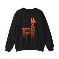 Inca Llama Rock Carving Style Unisex Sweatshirt