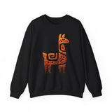 Inca Llama Rock Carving Style Unisex Sweatshirt