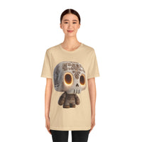 Glow-Eyed Aztec Skull Chibi Unisex T-Shirt