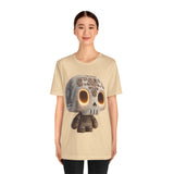 Glow-Eyed Aztec Skull Chibi Unisex T-Shirt