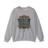 Tlaloc Rain God Stone Face Glyph Unisex Sweatshirt