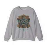 Tlaloc Rain God Stone Face Glyph Unisex Sweatshirt