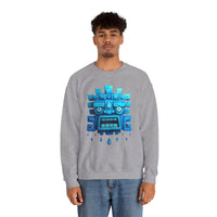 Tlaloc Rain God Blue Mask Glyph Style Unisex Sweatshirt