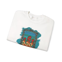 Glitter Serape Cactus on Leopard Burst Illustration Unisex Sweatshirt