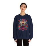 Rainbow Jaguar Mask Comic Style Unisex Sweatshirt