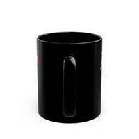 Cartoon Quetzalcoatl Cyber Serpent Black Mug