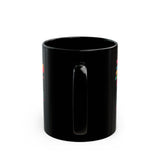 Cartoon Quetzalcoatl Cyber Serpent Black Mug