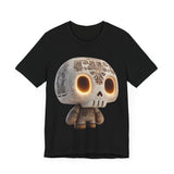 Glow-Eyed Aztec Skull Chibi Unisex T-Shirt