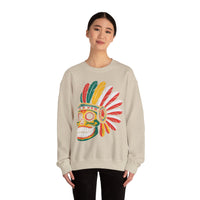 Aztec Feathered Skull Fiesta Illustration Unisex Sweatshirt