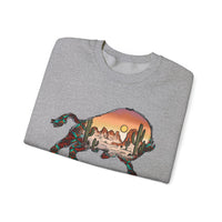 Aztec Buffalo Desert Sunset Silhouette Unisex Sweatshirt