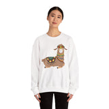 Resting Alpaca In Traditional Ornaments Unisex Sweatshirt