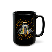 Mexico Monument Chichen Itzá Doodle Black Mug