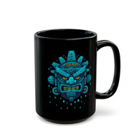 Tlaloc Rain God Tribal Glyph Style Black Mug