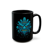 Tlaloc Rain God Tribal Glyph Style Black Mug