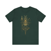 Golden Shaman Tribal Symbol Line Art Unisex T-Shirt