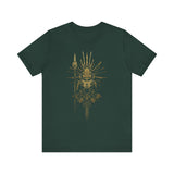 Golden Shaman Tribal Symbol Line Art Unisex T-Shirt