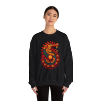 Quetzalcoatl Feathered Sun Serpent Glyph Style Unisex Sweatshirt
