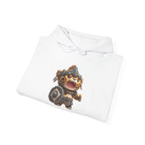 Chibi Mayan Jaguar Warrior Cartoon Style Unisex Hoodie