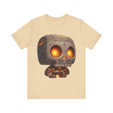 Glow-Eyed Tribal Stone Skull Unisex T-Shirt