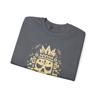 Ah Puch Skull Crown Mayan Glyph Style Unisex Sweatshirt