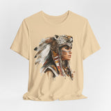 Aztec Jaguar Warrior Woman Watercolor Unisex T-Shirt