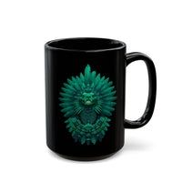 Quetzalcoatl Feathered Serpent God Dark Portrait Black Mug