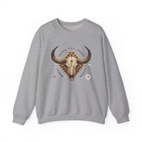 Western Longhorn Cosmic Totem Illustration Unisex Sweatshirt