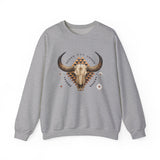 Western Longhorn Cosmic Totem Illustration Unisex Sweatshirt