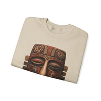 Ancient Andean Tribal Mask Stylized Face Unisex Sweatshirt
