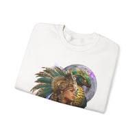 Aztec Quetzalcoatl Priestess Under Moon Unisex Sweatshirt