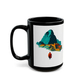 Machu Picchu Minimalist Sacred City Black Mug