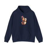 Playful Inca Girl and Llama Cartoon Unisex Hoodie