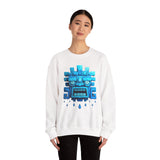 Tlaloc Rain God Blue Mask Glyph Style Unisex Sweatshirt