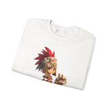 Chibi Inca Empress on Llama Unisex Sweatshirt