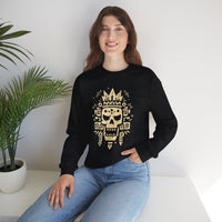 Ah Puch Skull Crown Mayan Glyph Style Unisex Sweatshirt