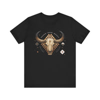 Western Longhorn Cosmic Totem Illustration Unisex T-Shirt