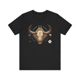 Western Longhorn Cosmic Totem Illustration Unisex T-Shirt