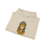 Golden Aztec Warrior Queen Illustration Unisex Hoodie