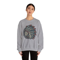 Vintage Native American Headdress Graphic Unisex Sweatshirt