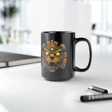 Mayan Jaguar Totem Tribal Style Black Mug