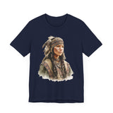 Inca Warrior Woman with Feathered Headdress Watercolor Unisex T-Shirt