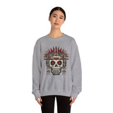 Pixel Art Aztec Skull Totem Unisex Sweatshirt