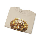 Aztec Golden Solar Deity Mask Unisex Sweatshirt